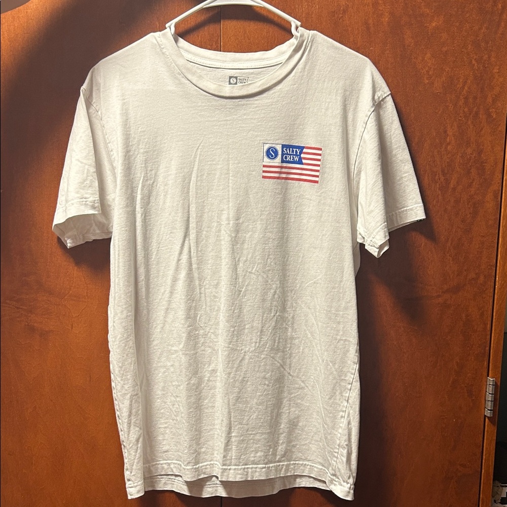 Salty Crew White and Red Short Sleeve Tee